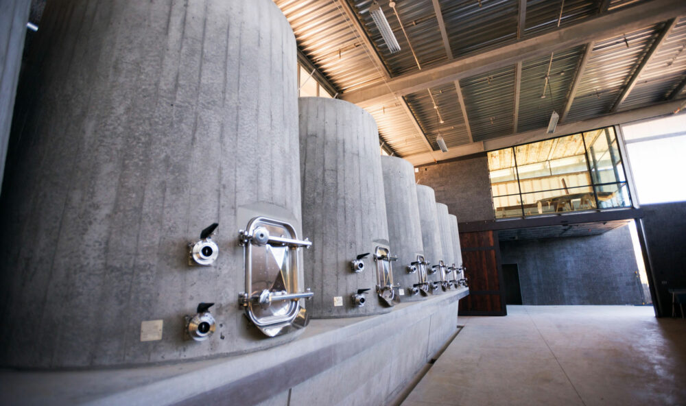 Concrete wine tanks
